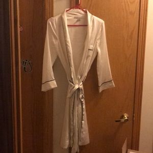 Victoria’s Secret White with black trim Robe